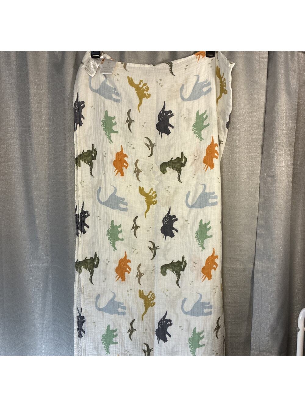 Aenne Baby Dinosaur Muslin Swaddle Blanket Watercolor Cotton Wrap